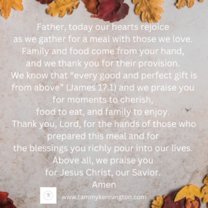 A Prayer of Thanks for Provision and for Those Gathered